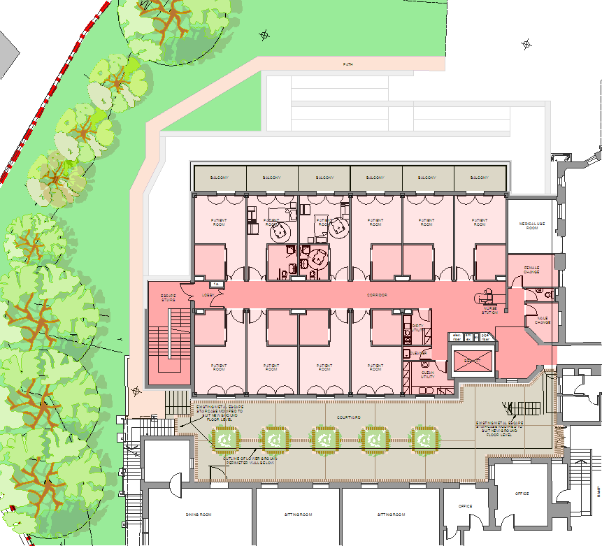 Hospital extension drawing